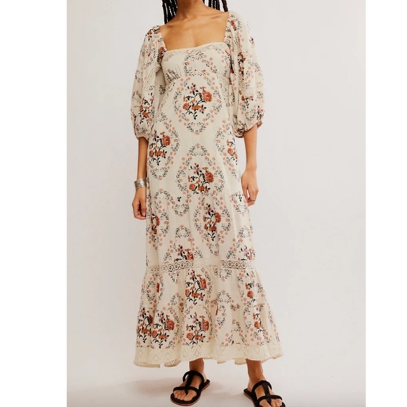 Free People Dresses & Skirts - Free People All The Attitude Maxi Dress Size L Women Boho Cottagecore Floral